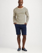 A nautical-inspired, striped design lends effortless style when paired with your favorite jeans or non-denim alternative.CrewneckRibbed collar, cuffs and hemCottonMachine washImported