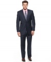 From the interview to the sales call to the corner office, this sleek navy suit from Michael Kors makes a smart addition to any modern guy's fast-paced career.