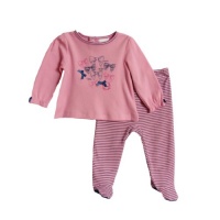 ABSORBA Baby-Girls Newborn Bow 2 Piece Footed Pant Set ABSORBA Baby-Girls Newborn Bow 2 Piece Footed Pant Set