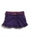 GUESS Kids Girls Belted Beverly Shorts, PURPLE (3T)