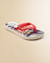 Slip their feet into these super-comfy rubber flip flops with adorable cars detail for an eternally cool, summer feel.Slip-on stylePVC upperRubber soleMade in Brazil
