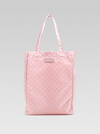 Guccissima tote in nylon with matching storage bag and hook-and-loop straps for attaching to a stroller.Double top handlesIncludes matching storage bagDouble hook-and-loop straps to attach to stroller17L X 5W X 16½HNylonMade in Italy Guccissima tote in nylon with matching storage bag and hook-and-loop straps for attaching to a stroller.Double top handlesIncludes matching storage bagDouble hook-and-loop straps to attach to stroller17L X 5W X 16½HNylonMade in Italy