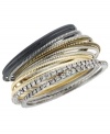 Shake up your look with a single bangle, or stack 'em 12 high for an ultra-chic layered look. INC International Concepts' glam style features mixed metal and rhinestone-accented bangles that slip over the wrist for effortless cool. Approximate diameter: 2-5/8 inches.