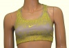 NIKE Women's Pro Combat Compression Dri-Fit Training Sports Bra-Gray/Green