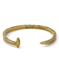 Spike it. Giles & Brother's brass cuff lends looks an industrial-chic edge with whether worn solo or as part of a style-setters stack. Spike it. Giles & Brother's brass cuff lends looks an industrial-chic edge with whether worn solo or as part of a style-setters stack.