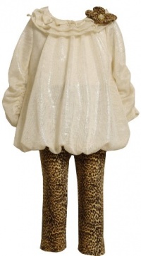 Bonnie Baby-girls Infant Lame and Leopard Print Legging Set Bonnie Baby-girls Infant Lame and Leopard Print Legging Set