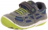 Stride Rite SRT SM Conner Sneaker (Infant/Toddler),Navy/Lime,4.5 M US Toddler