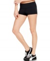 Strike a sporty note in these short shorts from Ideology. Perfect for yoga, running or any athletic activity in your routine!