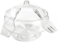 Prodyne AB-3-D Salad On Ice with Dome Lid - Acrylic Salad Bowl and Servers Prodyne AB-3-D Salad On Ice with Dome Lid - Acrylic Salad Bowl and Servers