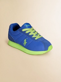 Crafted in a classic lace-up silhouette with suede trim, pony embroidery and rubber jogger sole.Lace-upSuede/leather/nylon upperRubber solePadded insoleImported Crafted in a classic lace-up silhouette with suede trim, pony embroidery and rubber jogger sole.Lace-upSuede/leather/nylon upperRubber solePadded insoleImported