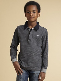 An embroidered logo, contrast twill collar and bold stripes update a classic polo in ultra-soft cotton.Polo collarLong sleevesButton-frontCottonDry CleanImported Please note: Number of buttons may vary depending on size ordered. An embroidered logo, contrast twill collar and bold stripes update a classic polo in ultra-soft cotton.Polo collarLong sleevesButton-frontCottonDry CleanImported Please note: Number of buttons may vary depending on size ordered.