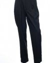 Perry Ellis Portfolio Gray Micro Vertical Striped Flat Front Dress Pants | Size 32x32