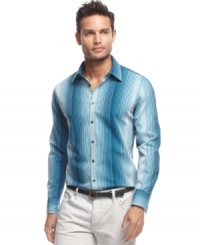 It's a vibrant thing. Color-up this summer with this striped shirt from INC International Concepts. It's a vibrant thing. Color-up this summer with this striped shirt from INC International Concepts.