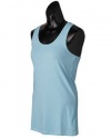 Alo Ladies 5.5 oz. Racerback Bamboo Tank - AQUA/WHITE - S