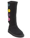 UGG® Austrailia's Cardy crocheted boot gets in update in a taller silhouette with cute, colorful buttons. The boot can be worn two different ways: as a tall boot or folded over to show the button detail.