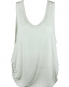 Beautiful People Womens Silk Back Pleat Sleeveless Top