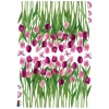 (20x28) Tulips and Butterflies Purple Pink Repositional Wall Decal