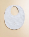 This quilted bib with rocking horse embroidery is the sweetest way to keep baby looking cute and clean.Snaps at back of neckPima cottonMachine washImported