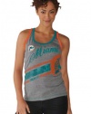 Miami Dolphins Women's Aqua Smashmouth Tri-Blend Tank Top