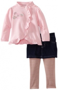 Calvin Klein Baby-girls Infant Jacket with Denim And Skeggings, Assorted, 12 Months Calvin Klein Baby-girls Infant Jacket with Denim And Skeggings, Assorted, 12 Months