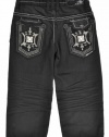 Akademiks Toddler Boys Dark Black Jeans Pant