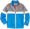 PUMA Boys Back Logo Athletic Jacket, Blue, M (12/14)