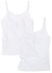 Calvin Klein Girls 2-6x 2 Pack Cami,White,XS(4/5) Calvin Klein Girls 2-6x 2 Pack Cami,White,XS(4/5)