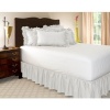 Queen White Ruffled Bed Skirt with 14 Drop