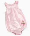 Berry sweet. She'll be everyone's top pick in this darling sunsuit from First Impressions.