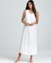 Crisp in embroidered cotton, Eileen West's Crystal Clear Bay gown lends refreshing at-home style and comfort.