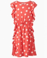 Perfect style. This light and soft polka dot-print dress from DKNY will be sure to get her spotted. Perfect style. This light and soft polka dot-print dress from DKNY will be sure to get her spotted.