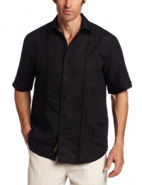 Cubavera Men's Short Sleeve Tuck Panel with Embroidered Shirt Cubavera Men's Short Sleeve Tuck Panel with Embroidered Shirt