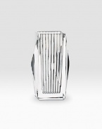 A lustrous, diamond-cut shape and interior ruffle cuts catch every ray of light in handcrafted, full-lead crystal. From the Louxor Collection 2W X 4¾H X 2D Hand wash Handmade in France 