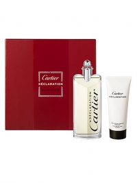 Declaration is to say the things that matter. A fragrance of unique charm that plays on the contrast between two strong elements: spices and woods. Gift set includes: 3.3 oz. Eau de Toilette Spray and 3.3 oz. All Over Shampoo. Declaration is to say the things that matter. A fragrance of unique charm that plays on the contrast between two strong elements: spices and woods. Gift set includes: 3.3 oz. Eau de Toilette Spray and 3.3 oz. All Over Shampoo.