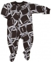 Carter's Boys Fleece Football Footed Pajamas 2t-5t (4t)