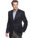 At your desk or dinner, a luxurious feel and this cashmere Donald J. Trump sport coat can take confidence a long way.