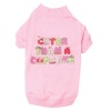Zack & Zoey Polyester/Cotton Cupcake Dog Tee, Small, Pink