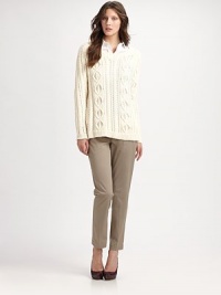EXCLUSIVELY AT SAKS. A soft, chunky knit that offers simple-yet-sophisticated style.Round collarLong sleevesAbout 27 from shoulder at hem76% cotton/24% nylonHand washMade in Italy Model shown is 5'10½ (179cm) wearing US size Small. EXCLUSIVELY AT SAKS. A soft, chunky knit that offers simple-yet-sophisticated style.Round collarLong sleevesAbout 27 from shoulder at hem76% cotton/24% nylonHand washMade in Italy Model shown is 5'10½ (179cm) wearing US size Small.