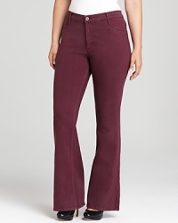 With a rich wash and a flared silhouette, these James Jeans Plus jeans lengthen your leg line for a slim, svelte look. Amp up the pair with stacked heels and embrace style that never quits. With a rich wash and a flared silhouette, these James Jeans Plus jeans lengthen your leg line for a slim, svelte look. Amp up the pair with stacked heels and embrace style that never quits.
