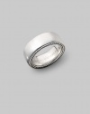 A classic sterling silver ring, with cable detail on the sides. About ½ wide Imported