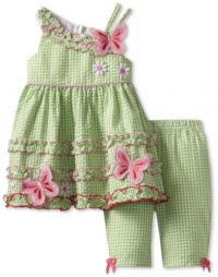 Bonnie Jean Girls 2-6X Seersucker Capri Set Bonnie Jean Girls 2-6X Seersucker Capri Set