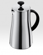 Elegant form and function come together in this versatile French Press that also works brilliantly as a thermos and polished jug. A double wall of stainless steel keeps coffee hot for a longer period of time, while the removable plunger mechanism enables the press to used as a serving vessel for hot and cold beverages.Non-slip grip Santoprene handle3-part stainless steel plungerFine mesh filter8-cup/34-oz.