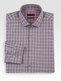 Instantly crisp and classic, a go-to essential for every gentleman's closet. Spread collarButton frontBarrel cuffsCottonMachine washImported Instantly crisp and classic, a go-to essential for every gentleman's closet. Spread collarButton frontBarrel cuffsCottonMachine washImported