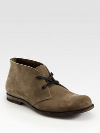 Refined yet modern, rendered in ultra-soft suede and accented with lace-up detail and tonal stitching.Suede upperLeather liningPadded insoleLeather soleMade in Italy Refined yet modern, rendered in ultra-soft suede and accented with lace-up detail and tonal stitching.Suede upperLeather liningPadded insoleLeather soleMade in Italy