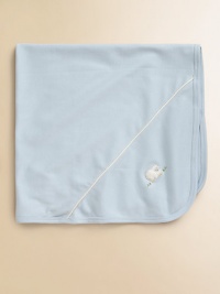 Wrap your little one in warmth with the softest pima cotton, finished with a sweet embroidered sheep.About 27½W X 27½H Pima cottonMachine washImported Wrap your little one in warmth with the softest pima cotton, finished with a sweet embroidered sheep.About 27½W X 27½H Pima cottonMachine washImported