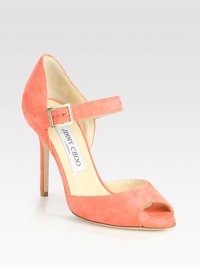 From the 24:7 Collection. Low-cut suede style with a wide, adjustable Mary Jane strap and peep toe. Self-covered heel, 4 (100mm)Suede upperLeather lining and solePadded insoleMade in ItalyOUR FIT MODEL RECOMMENDS ordering true size. From the 24:7 Collection. Low-cut suede style with a wide, adjustable Mary Jane strap and peep toe. Self-covered heel, 4 (100mm)Suede upperLeather lining and solePadded insoleMade in ItalyOUR FIT MODEL RECOMMENDS ordering true size.