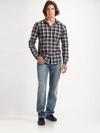 A refined look with instant vintage appeal in smooth, easy-wearing cotton. Buttonfront Chest patch pocket Cotton Machine wash Imported A refined look with instant vintage appeal in smooth, easy-wearing cotton. Buttonfront Chest patch pocket Cotton Machine wash Imported