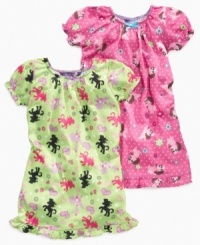 Drift off. She'll love having her favorite friends with her when it's time to sleep in one of these cute nightgowns from Komar Kids. Drift off. She'll love having her favorite friends with her when it's time to sleep in one of these cute nightgowns from Komar Kids.