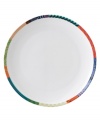 Make your table a masterpiece. Royal Doulton's round Paolozzi platter is trimmed with vibrant graphic designs inspired by the work of Sir Eduardo Paolozzi, a pivotal figure in pop art history.