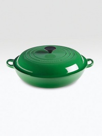 Crafted from heavy stoneware, Le Creuset cookware is the ultimate ingredient for chefs and home cooks worldwide. With its recessed-edge lid, this enameled cast iron oven masters slow cooking, evenly distributing and retaining heat. Crafted from heavy stoneware, Le Creuset cookware is the ultimate ingredient for chefs and home cooks worldwide. With its recessed-edge lid, this enameled cast iron oven masters slow cooking, evenly distributing and retaining heat.